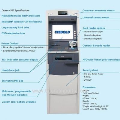 Diebold Opteva 522 Lobby Cash Dispenser Bank ATM Teller Machine